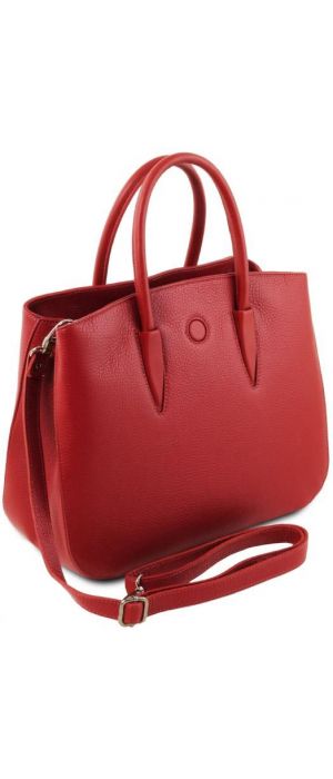 Γυναικεία Τσάντα Δερμάτινη Camelia Tuscany Leather TL141728 Κόκκινο lipstick