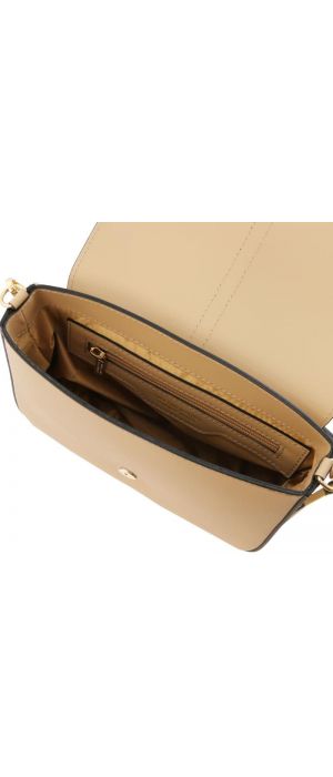 Γυναικεία τσάντα δερμάτινη Nausica Tuscany Leather TL141598 Σαμπανιζέ