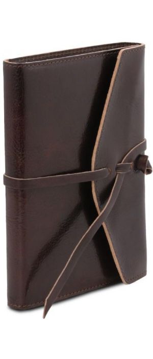 Σημειωματάριο Δερμάτινο Tuscany Leather TL142027 Καφέ σκούρο