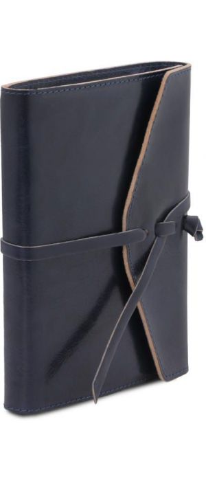 Σημειωματάριο Δερμάτινο Tuscany Leather TL142027 Μπλε σκούρο