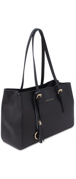 Γυναικεία Τσάντα Δερμάτινη Tuscany Leather TL142037 Μαύρο