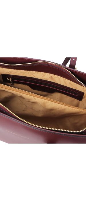 Γυναικεία Τσάντα Δερμάτινη Tuscany Leather TL142037 Μπορντώ