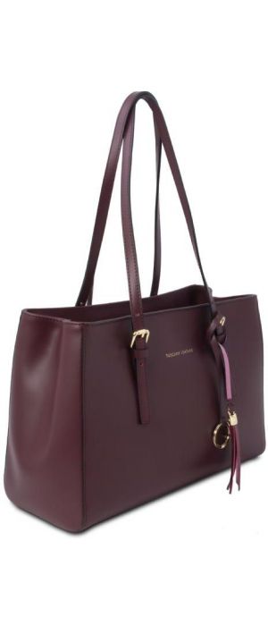 Γυναικεία Τσάντα Δερμάτινη Tuscany Leather TL142037 Μπορντώ