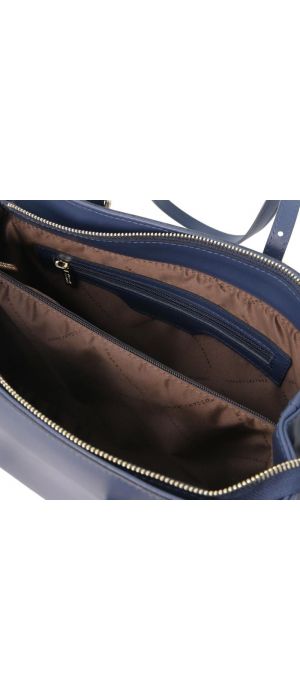 Γυναικεία Τσάντα Δερμάτινη Tuscany Leather TL142037 Μπλε σκούρο
