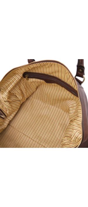 Σάκος Ταξιδίου Δερμάτινος Oslo Tuscany Leather TL141913 Καφέ σκούρο