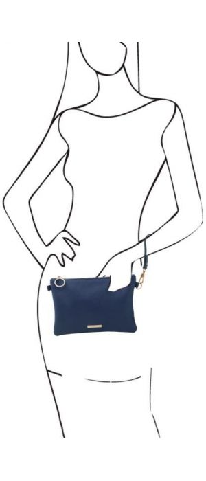 Γυναικείο Τσαντάκι Δερμάτινο Tuscany Leather TL142029 Μπλε σκούρο
