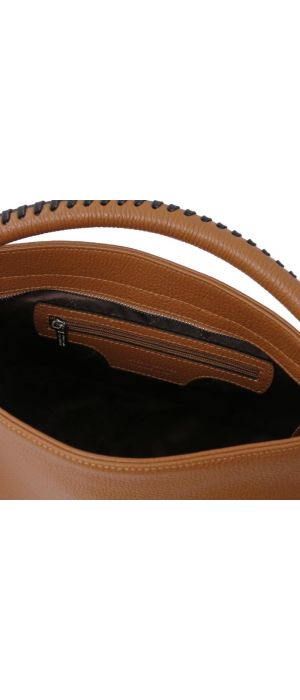 Γυναικεία Τσάντα Δερμάτινη Tuscany Leather TL142087 Κονιάκ