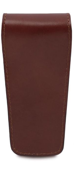 Δερμάτινη θήκη για στυλό ή πένα διπλή Tuscany Leather TL142130 Καφέ
