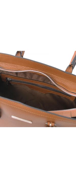 Γυναικεία Τσάντα Δερμάτινη Tuscany Leather TL142147 Κονιάκ