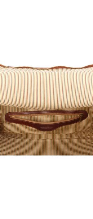 Σάκος ταξιδίου δερμάτινος Voyager Medium Size Tuscany Leather TL142141 Καφέ