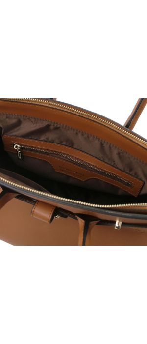 Γυναικεία Τσάντα Δερμάτινη Tuscany Leather TL142174 Κονιάκ