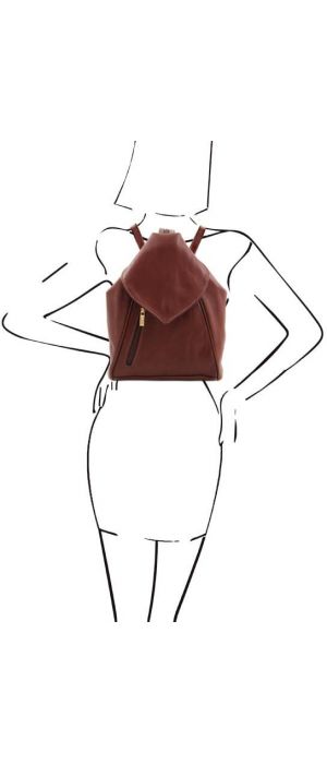 Γυναικεία Τσάντα Δερμάτινη Delhi Tuscany Leather TL140962 Καφέ