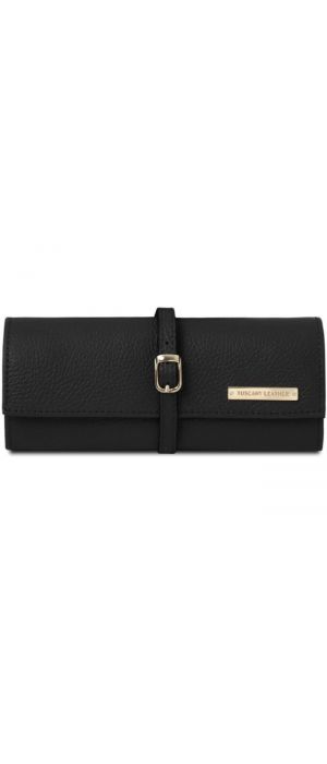 Δερμάτινη θήκη για Κοσμήματα Tuscany Leather TL142193 Μαύρο