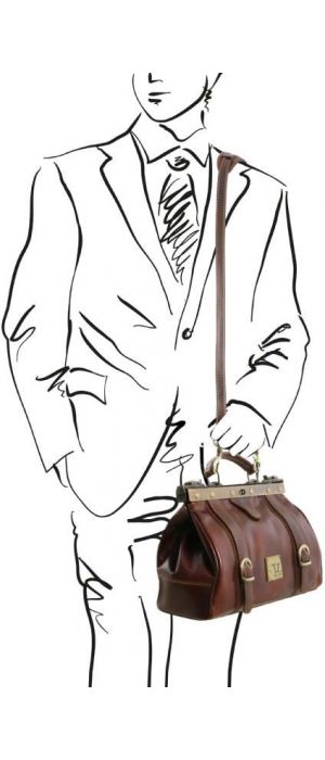 Ιατρική Τσάντα Δερμάτινη Mona Lisa Tuscany Leather TL10034 Καφέ