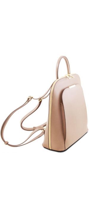 Τσάντα Πλάτης Δερμάτινη TL Bag Tuscany Leather TL141631 Nude