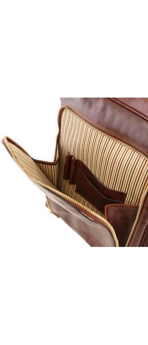 Ανδρική Τσάντα Πλάτης Δερμάτινη Bangkok 13.3 ίντσες Tuscany Leather TL141793 Καφέ