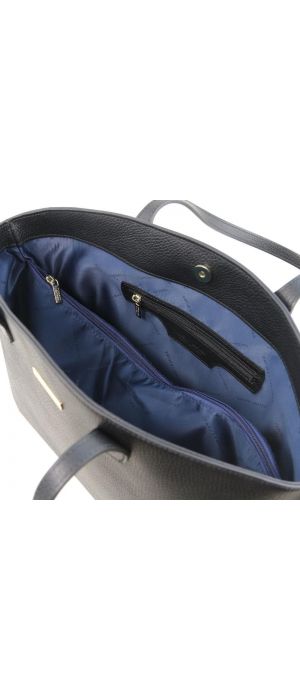 Γυναικεία Τσάντα Ώμου Δερμάτινη Tuscany Leather TL141828 Μαύρο