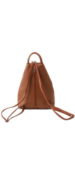 Γυναικείο Τσαντάκι Δερμάτινο Shanghai Tuscany Leather TL141881 Κονιάκ