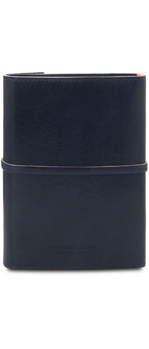 Σημειωματάριο Δερμάτινο Tuscany Leather TL142027 Μπλε σκούρο