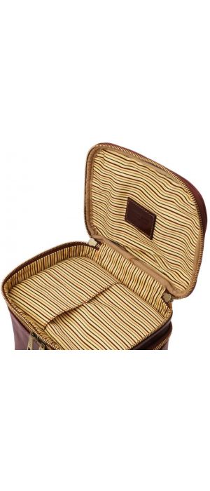 Τσαντάκι Καλλυντικών Δερμάτινο Eliot Tuscany Leather TL142045 Καφέ