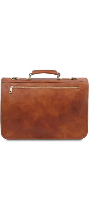 Επαγγελματική Τσάντα Δερμάτινη Ancona 17 ίντσες Tuscany Leather TL142073 Φυσικό