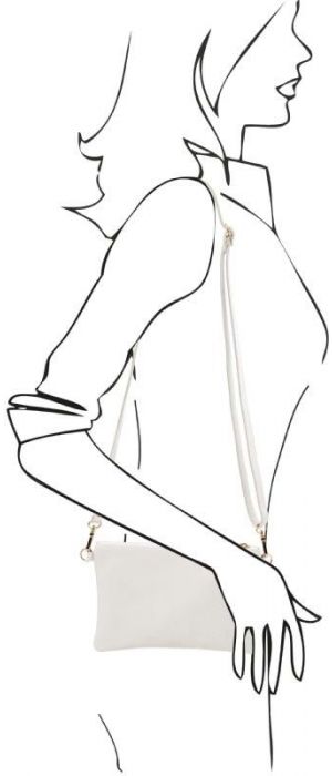 Γυναικείο Τσαντάκι Δερμάτινο Tuscany Leather TL142029 Λευκό