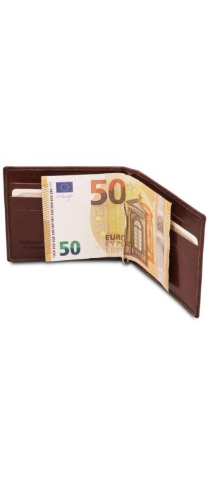 Δερμάτινη θήκη για Επαγγελματικές / Πιστωτικές κάρτες Tuscany Leather TL142055 Καφέ