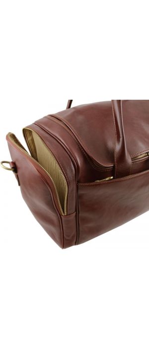 Σάκος ταξιδίου δερμάτινος Voyager Medium Size Tuscany Leather TL142141 Καφέ
