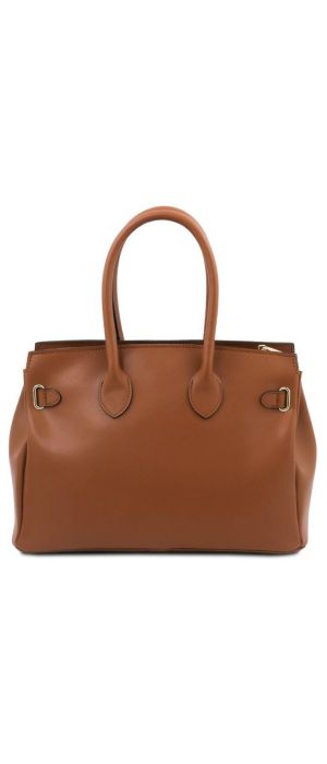 Γυναικεία Τσάντα Δερμάτινη Tuscany Leather TL142174 Κονιάκ