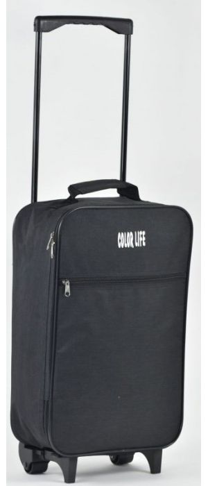Βαλίτσα καμπίνας 53x30x16cm Colorlife 18696 Μαύρο
