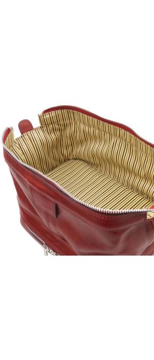 Θήκη Τσαντάκι Καλλυντικών Δερμάτινο Jacob Tuscany Leather TL142204 Κόκκινο