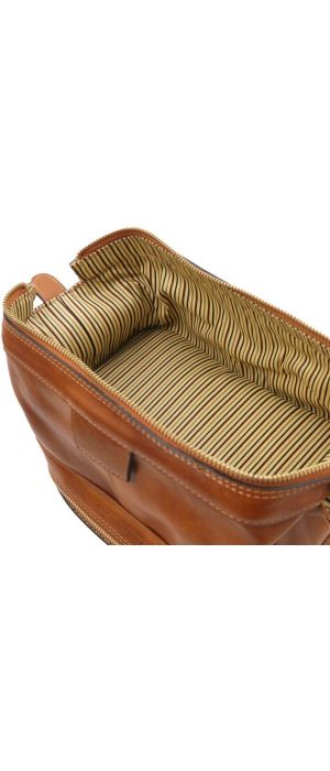 Θήκη Τσαντάκι Καλλυντικών Δερμάτινο Jacob Tuscany Leather TL142204 Φυσικό