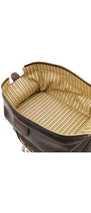 Θήκη Τσαντάκι Καλλυντικών Δερμάτινο Jacob Tuscany Leather TL142204 Καφέ σκούρο