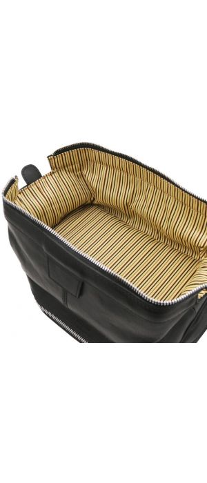 Θήκη Τσαντάκι Καλλυντικών Δερμάτινο Jacob Tuscany Leather TL142204 Μαύρο