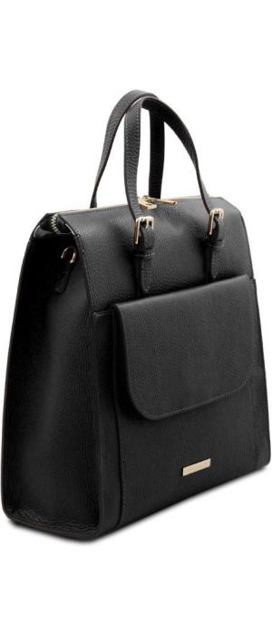 Γυναικεία Τσάντα Πλάτης & Ώμου Δερμάτινη Tuscany Leather TL142211 Μαύρο
