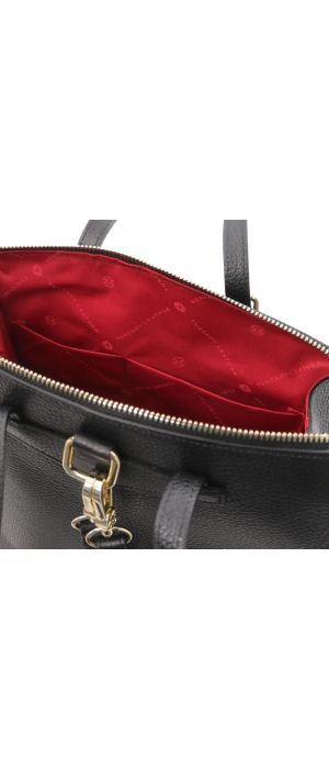 Γυναικεία Τσάντα Πλάτης & Ώμου Δερμάτινη Tuscany Leather TL142211 Μαύρο
