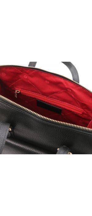 Γυναικεία Τσάντα Πλάτης & Ώμου Δερμάτινη Tuscany Leather TL142211 Μαύρο