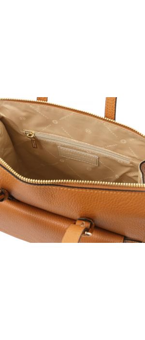 Γυναικεία Τσάντα Πλάτης & Ώμου Δερμάτινη Tuscany Leather TL142211 Κονιάκ