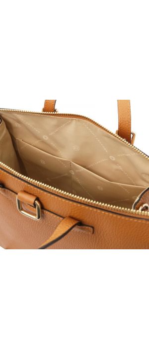 Γυναικεία Τσάντα Πλάτης & Ώμου Δερμάτινη Tuscany Leather TL142211 Κονιάκ
