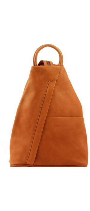 Γυναικείο Τσαντάκι Δερμάτινο Shanghai Tuscany Leather TL140963 Κονιάκ