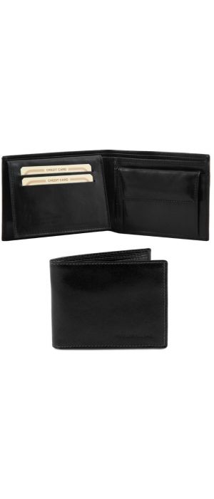 Ανδρικό Δερμάτινο Πορτοφόλι Tuscany Leather TL140763 Μαύρο