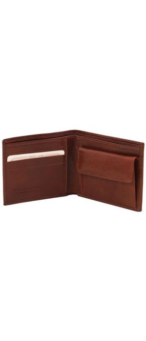 Ανδρικό Πορτοφόλι Δερμάτινο Tuscany Leather TL140761 Καφέ