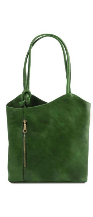 Γυναικεία Τσάντα Δερμάτινη Πλάτης & Ώμου Patty Tuscany Leather TL141497 Πράσινο