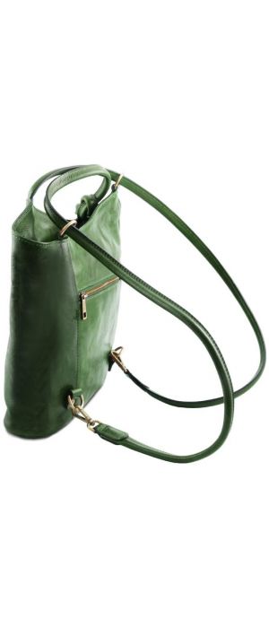 Γυναικεία Τσάντα Δερμάτινη Πλάτης & Ώμου Patty Tuscany Leather TL141497 Πράσινο