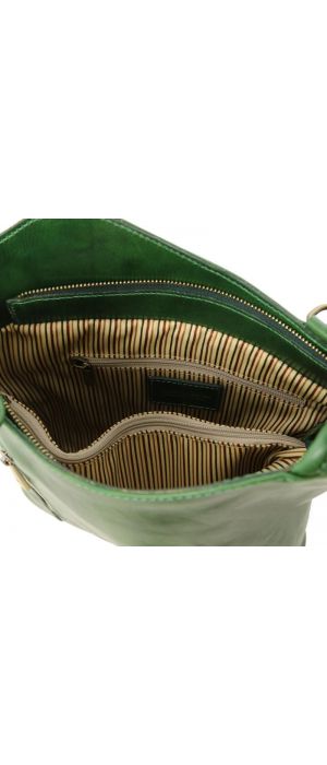 Γυναικεία Τσάντα Δερμάτινη Πλάτης & Ώμου Patty Tuscany Leather TL141497 Πράσινο