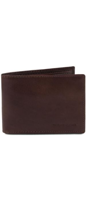 Ανδρικό Πορτοφόλι Δερμάτινο Tuscany Leather TL140817 Καφέ σκούρο
