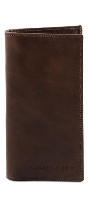 Δερμάτινο Πορτοφόλι / Θήκη Tuscany Leather TL140777 Καφέ σκούρο