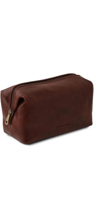 Θήκη Τσαντάκι Καλλυντικών Δερμάτινο Smarty S Tuscany Leather TL141220 Καφέ