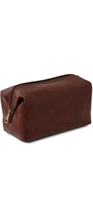 Θήκη Τσαντάκι Καλλυντικών Δερμάτινο Smarty L Tuscany Leather TL141219 Καφέ