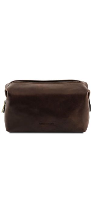 Θήκη Τσαντάκι Καλλυντικών Δερμάτινο Smarty L Tuscany Leather TL141219 Καφέ σκούρο